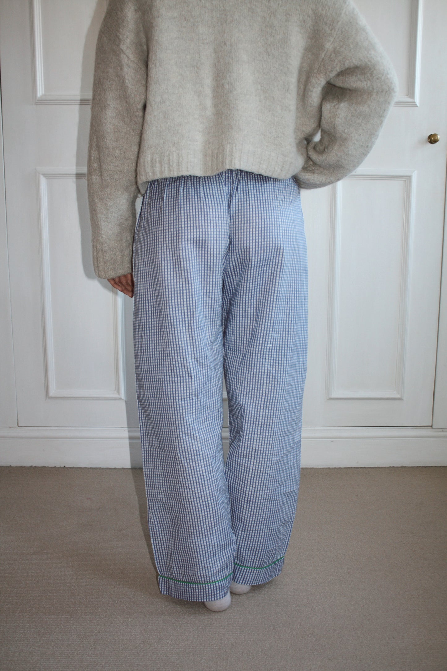 Blue Gingham Trousers