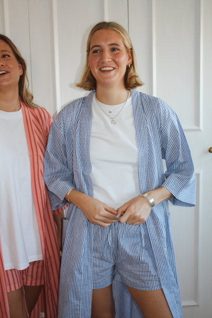 Blue Gingham Robe