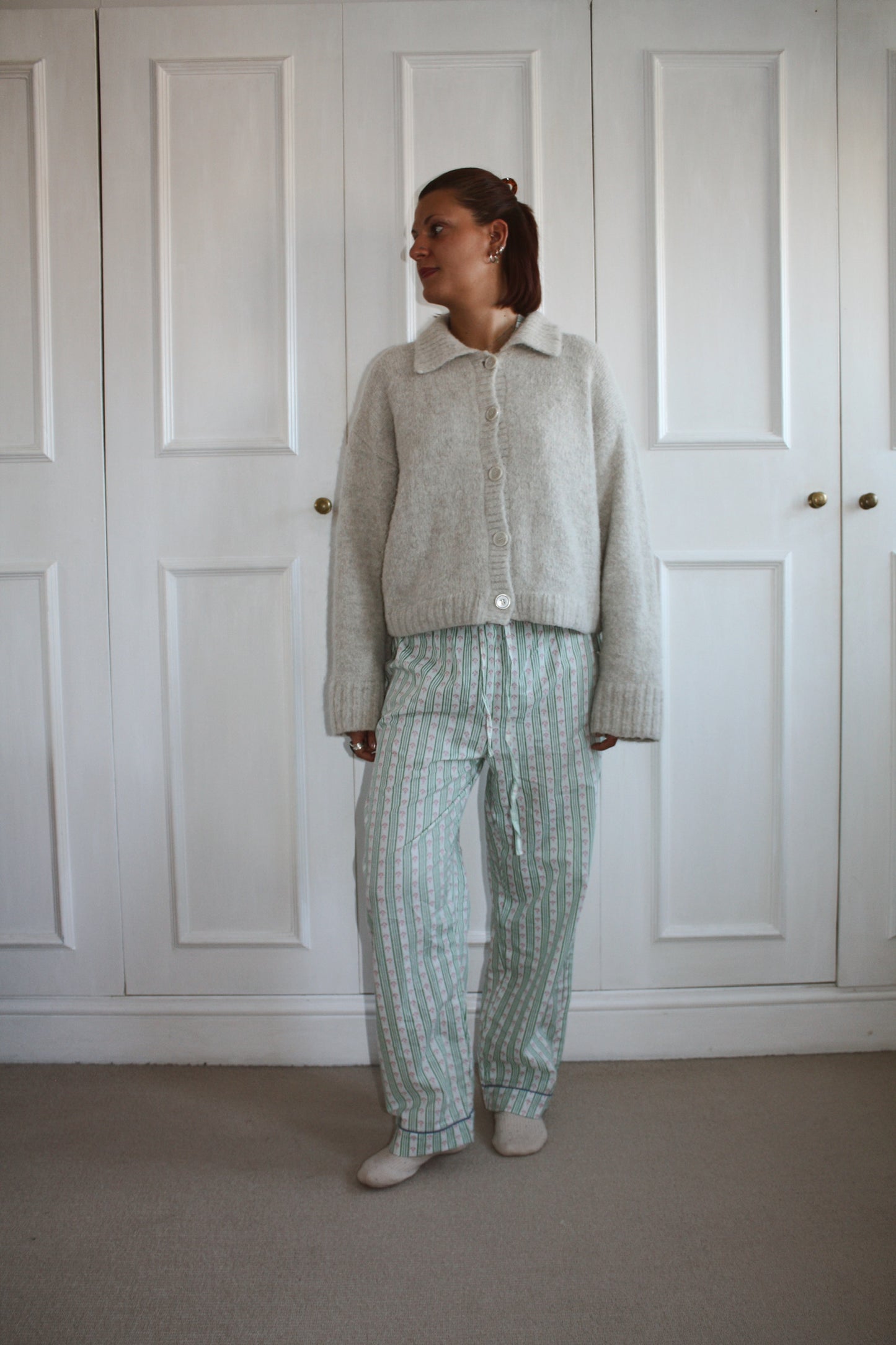 Green Stripe Trousers