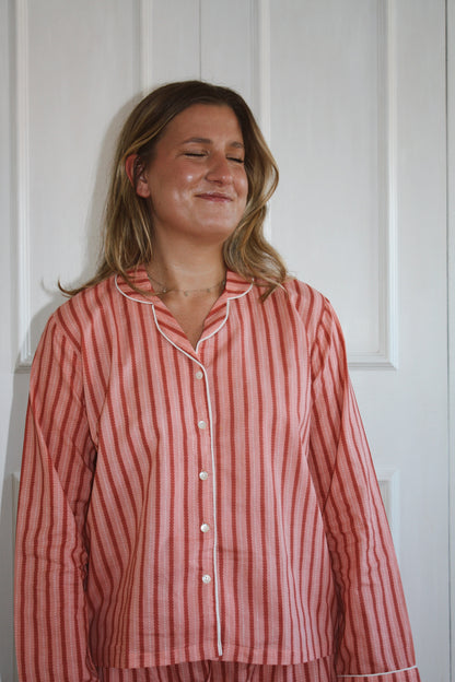 Pink Stripe Short Pyjama Set