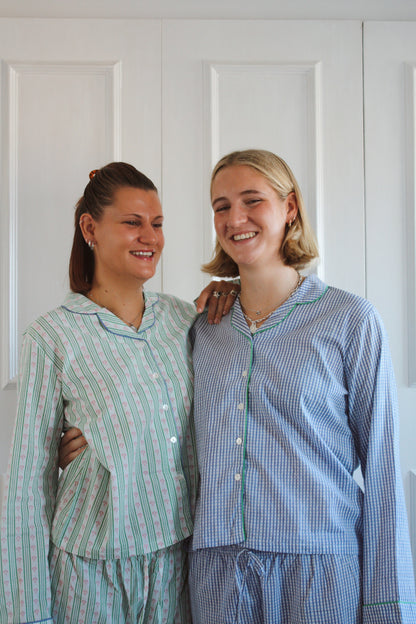 Blue Gingham Short Pyjama Set