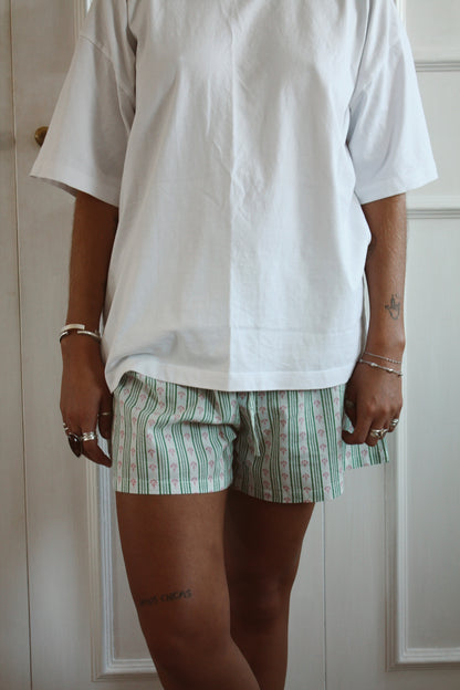 Green Stripe Shorts