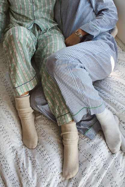 Blue Gingham Long Pyjama Set