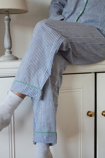 Blue Gingham Trousers